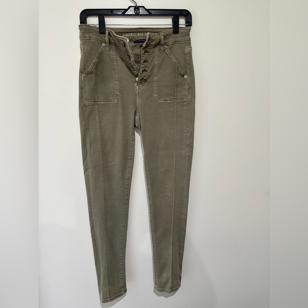 American Eagle size 8 regular Green Jeans